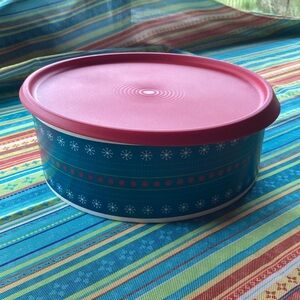 Tupperware Holiday Cookie Canister